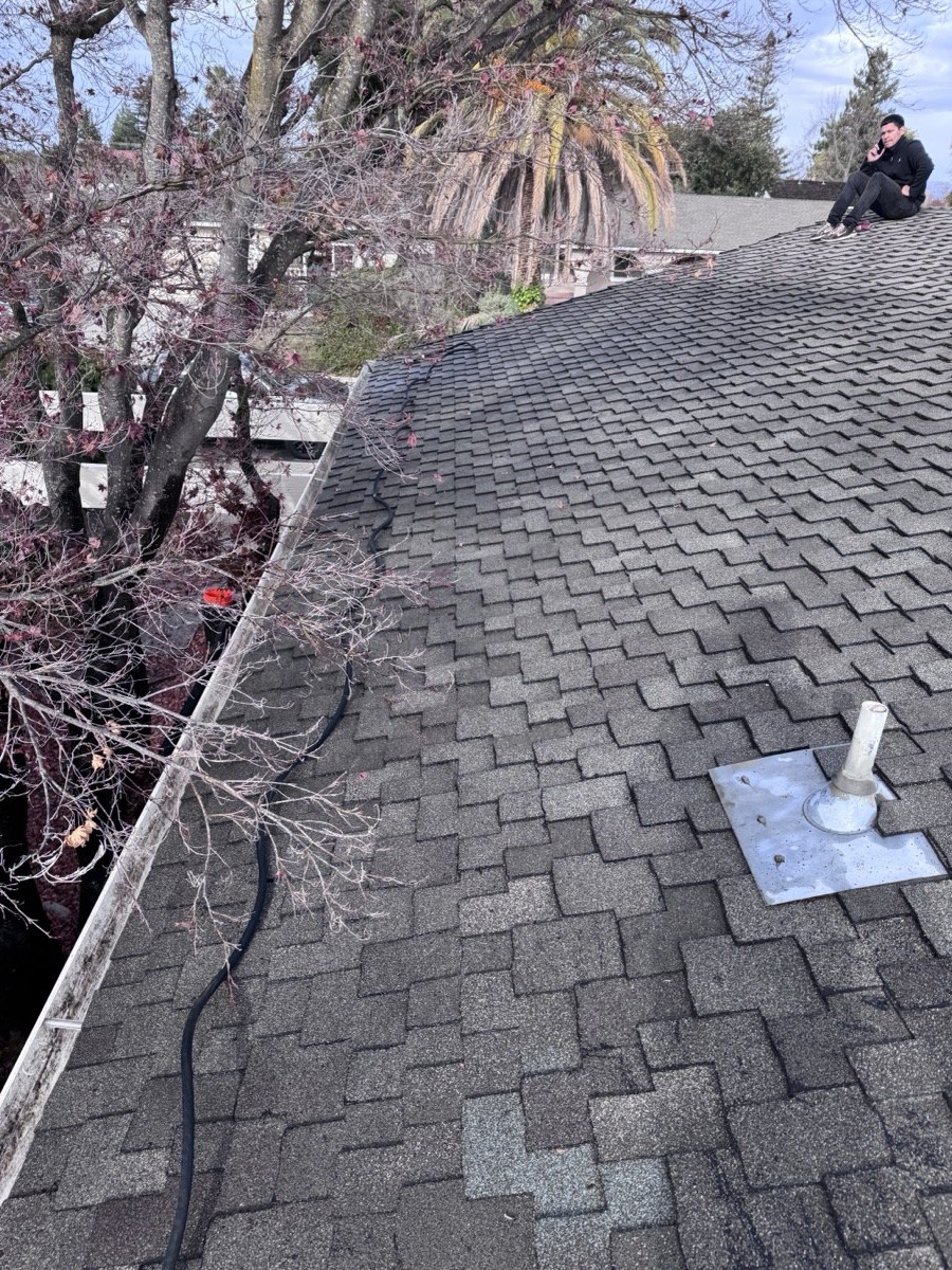Gutter cleaning after — clean and clear, Saratoga CA