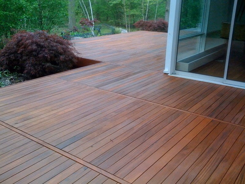 Deck staining