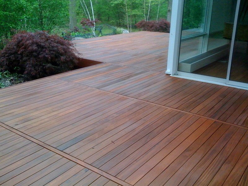 Deck staining