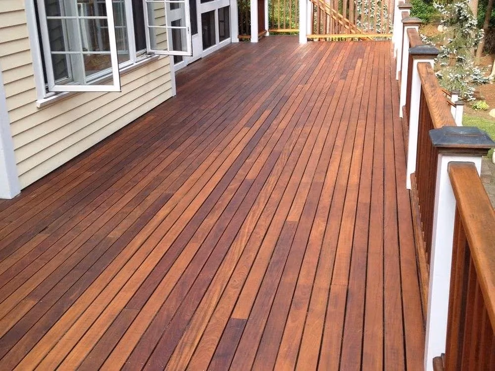Deck staining